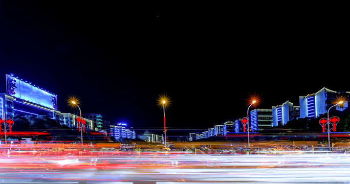 邵阳青龙桥车轨夜景