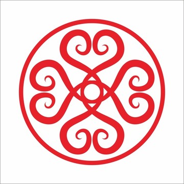 圆形花纹爱心底纹