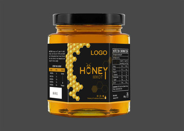 蜂蜜瓶标设计