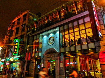 上海步行街夜色
