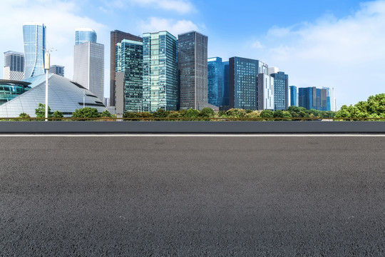 杭州摩天大楼和高速公路