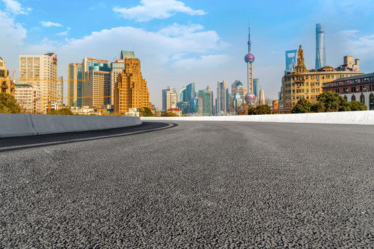 上海金融区建筑和高速公路