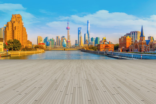 上海金融区和地砖地面
