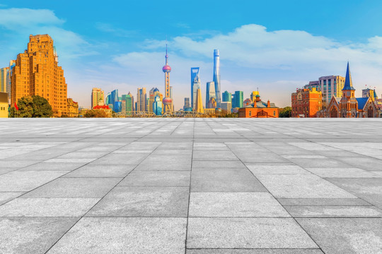 上海金融区和地砖地面