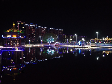 辽宁现代乡村夜景