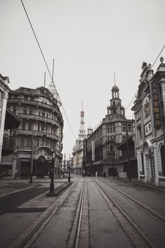 老上海民国建筑街景