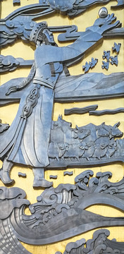 蒙古族女性浮雕