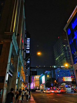 上海街头夜色风景