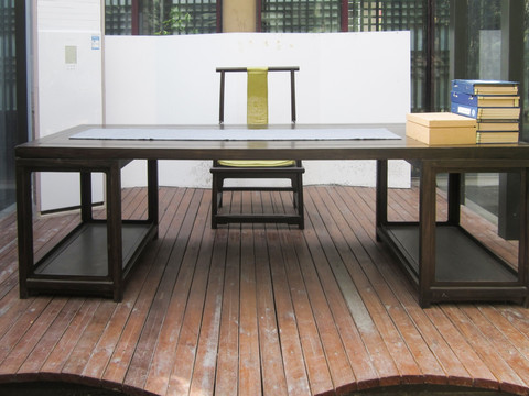 中式木桌木椅