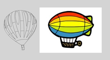 flash文件飞艇热气球