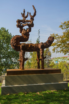 芜湖雕塑公园朴系鹿