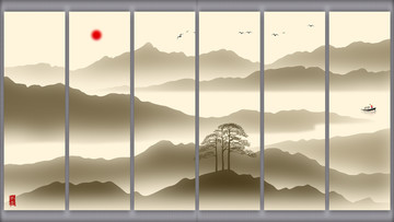 新中式山水画
