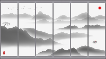 新中式山水画