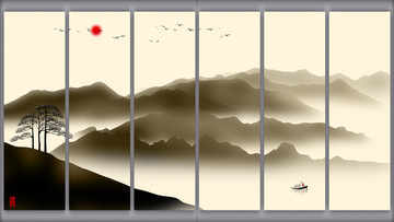 新中式山水画