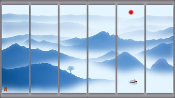 新中式山水画