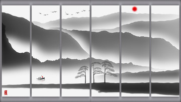 新中式山水画