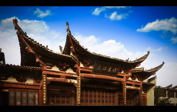 电影质感老式建筑景观