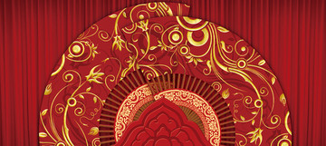 中式婚礼主舞台设计图