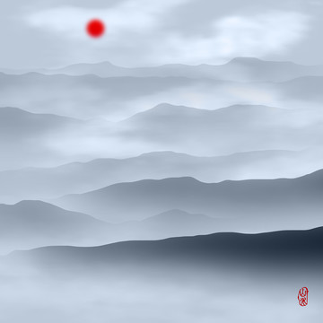 新中式山水画