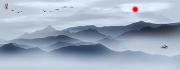新中式山水画