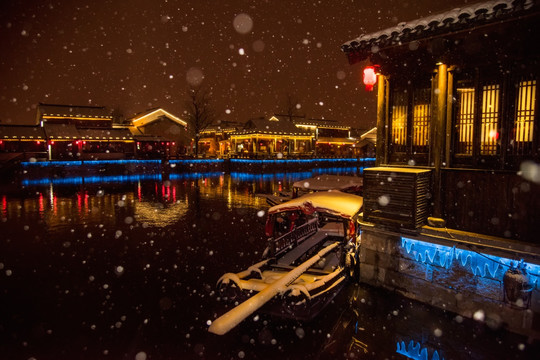 无锡荡口古镇雪景