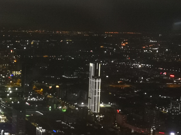 俯瞰广州城夜景