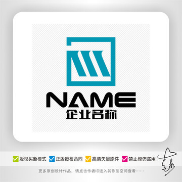 M字母装饰建筑地产物业logo