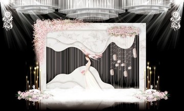 大理石主题婚礼舞台效果图