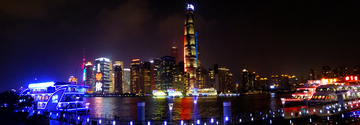 上海外滩夜景全景图
