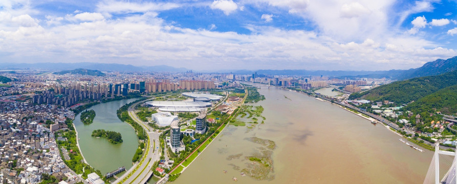 福州海峡国际会展中心全景航拍