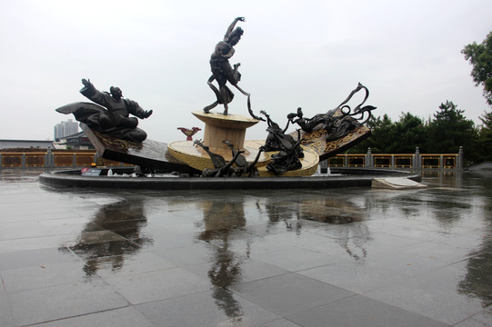 华清池广场雕塑