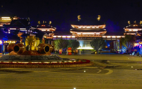 铜官窑古镇夜景