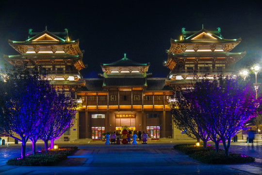 铜官窑古镇夜景