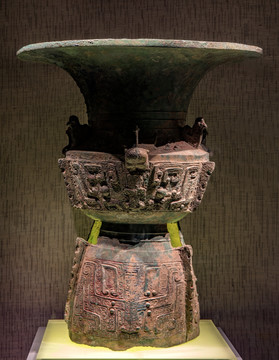 三星堆青铜龙虎尊