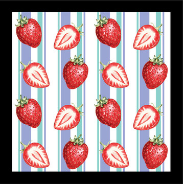草莓条纹控花纹背景