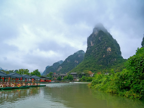 桂林阳朔遇龙河码头