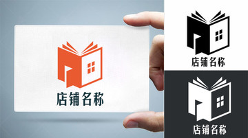 创意读书logo标志商标设计