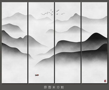 抽象意境水墨画