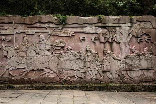 剑门关浮雕景观墙