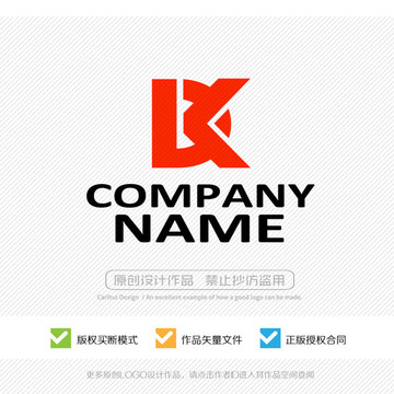 DK字母KD字母logo