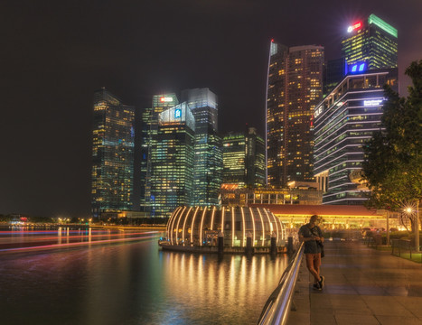 滨海湾夜景