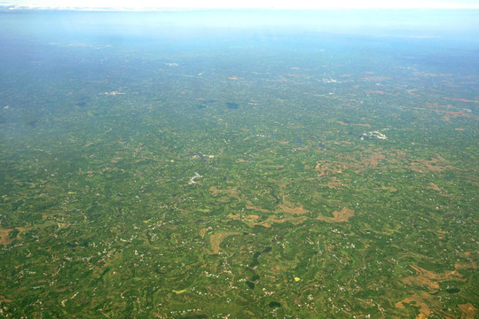 航拍四川仁寿地区原野