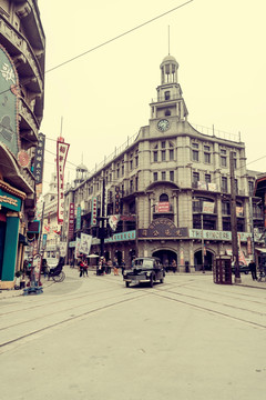 上海建筑街景复古照片