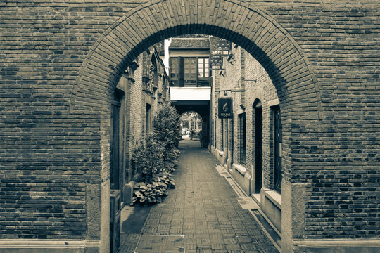 老上海砖墙