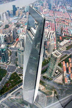 上海环球金融中心俯视