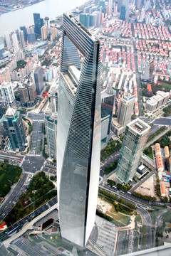上海环球金融中心俯视