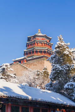 北京颐和园雪景