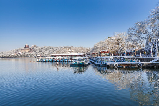 北京颐和园雪景