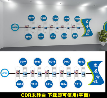 公司发展历程时间轴企业文化墙