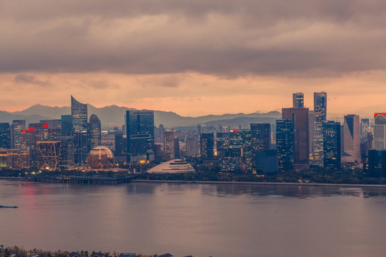 杭州钱江新城钱江世纪城夜景